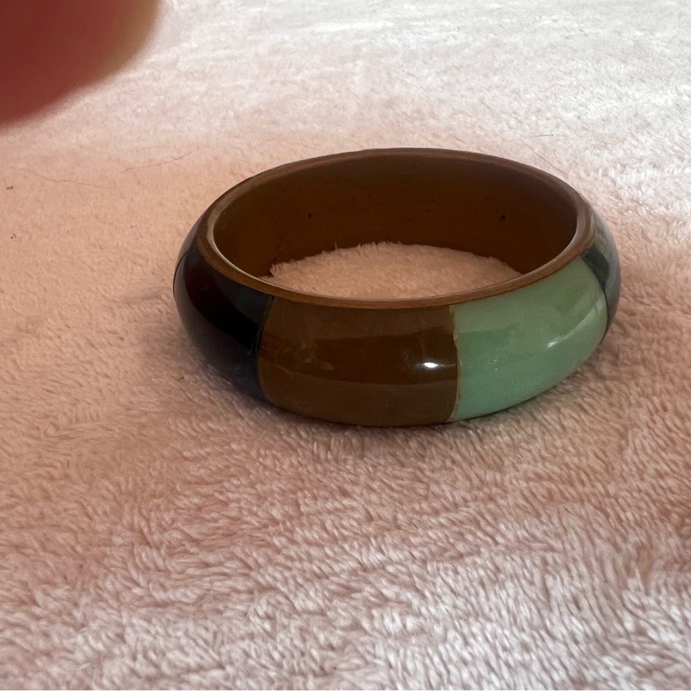 Multicolor Enamel Bangle Bracelet - Picture 8 of 9